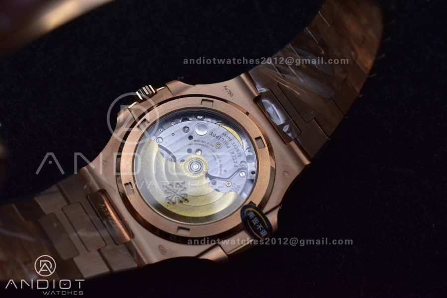 Nautilus 5711/1R RG 3KF 1:1 Best Edition Brown Textured Dial on RG Bracelet A324 Super Clone V2