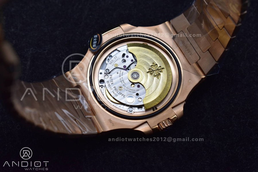 Nautilus 5711/1R RG 3KF 1:1 Best Edition Brown Textured Dial on RG Bracelet A324 Super Clone V2