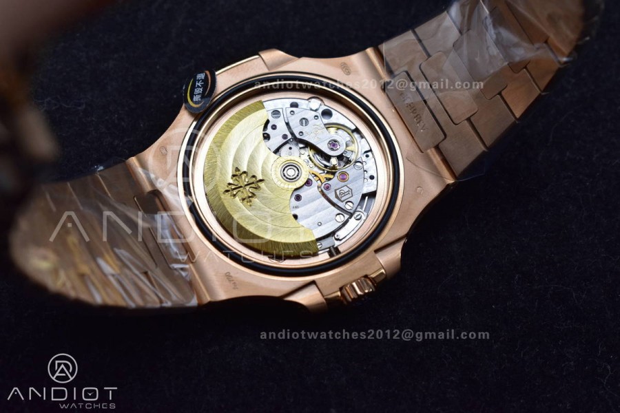 Nautilus 5711/1R RG 3KF 1:1 Best Edition Brown Textured Dial on RG Bracelet A324 Super Clone V2
