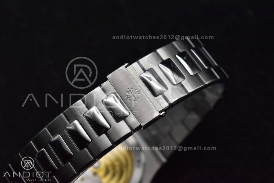 Nautilus 5711/1A 3KF 1:1 Best Edition Blue Textured Dial on SS Bracelet A324 Super Clone V2