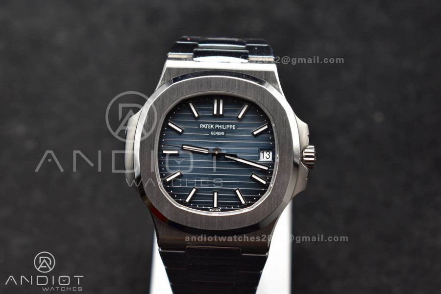 Nautilus 5711/1A 3KF 1:1 Best Edition Blue Textured Dial on SS Bracelet A324 Super Clone V2