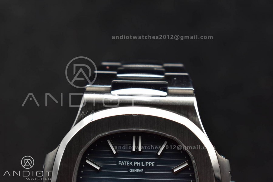 Nautilus 5711/1A 3KF 1:1 Best Edition Blue Textured Dial on SS Bracelet A324 Super Clone V2