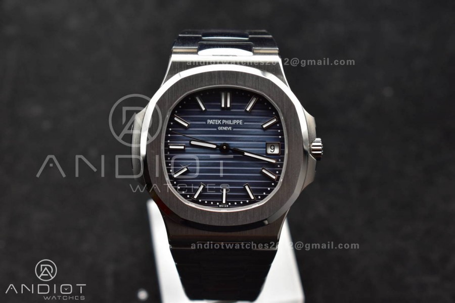Nautilus 5811/1A 3KF 1:1 Best Edition Blue Textured Dial on SS Bracelet A330 Super Clone
