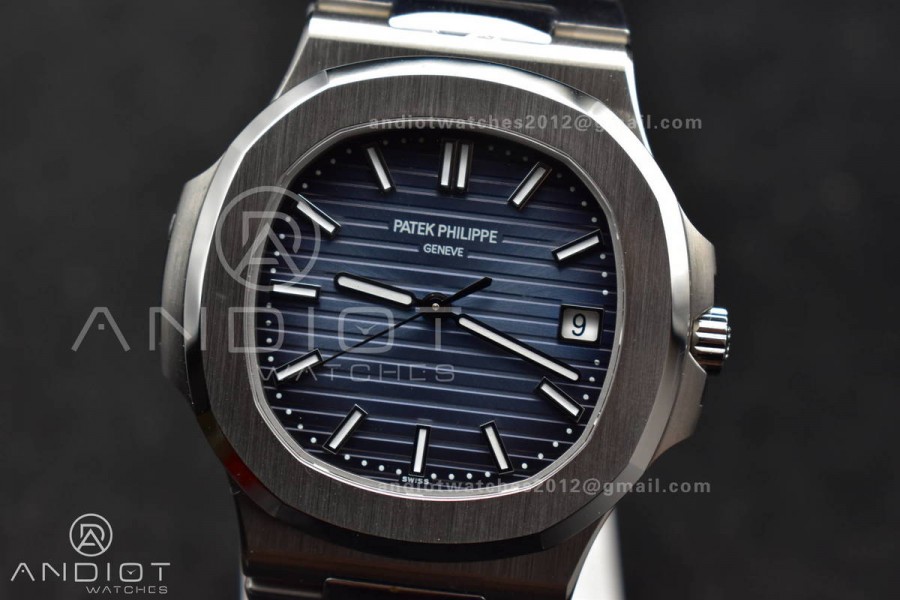 Nautilus 5811/1A 3KF 1:1 Best Edition Blue Textured Dial on SS Bracelet A330 Super Clone