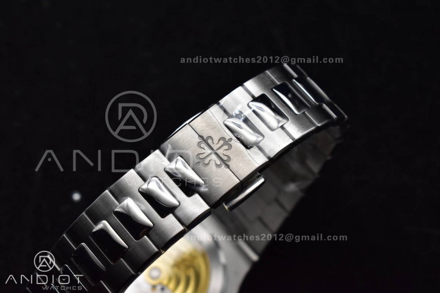 Nautilus 5811/1A 3KF 1:1 Best Edition Blue Textured Dial on SS Bracelet A330 Super Clone
