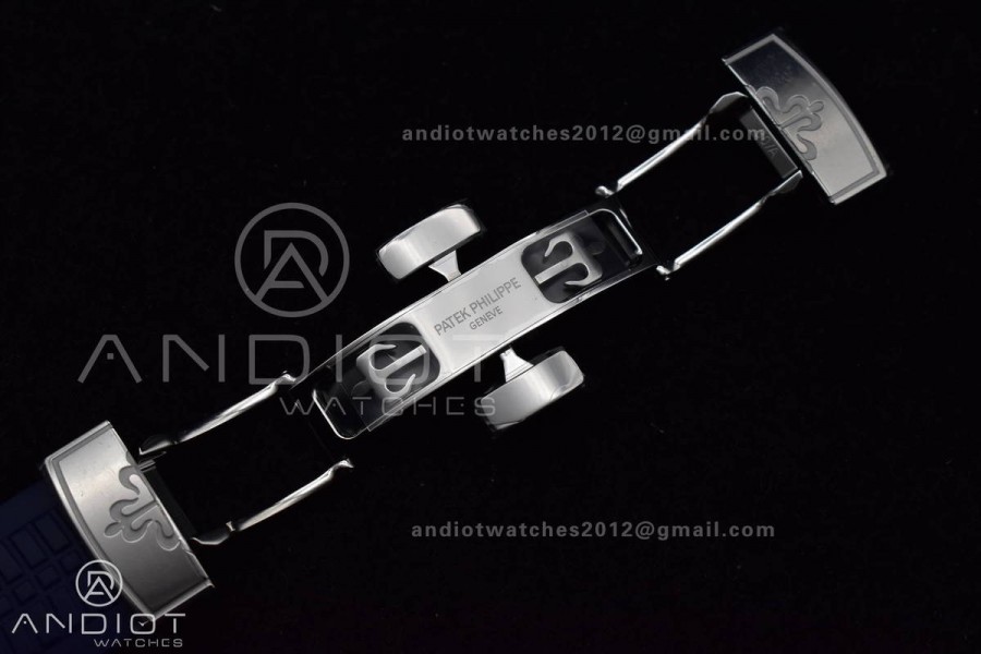 Aquanaut 5167G 42mm SS 3KF 1:1 Best Edition Blue Dial on Blue Rubber Strap A330 Super Clone V3