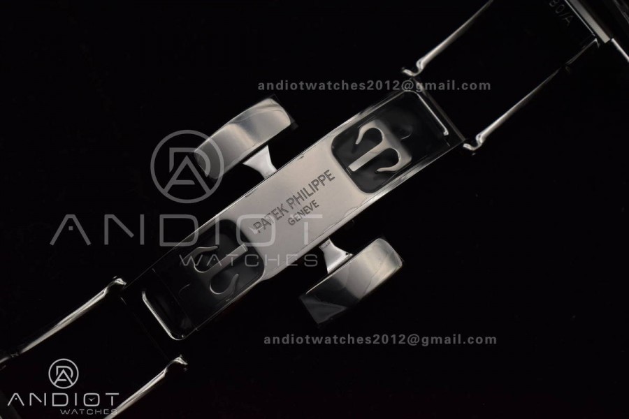 Aquanaut 5167A SS 3KF Best Edition Black Dial on Black Rubber Strap A330 Super Clone V3