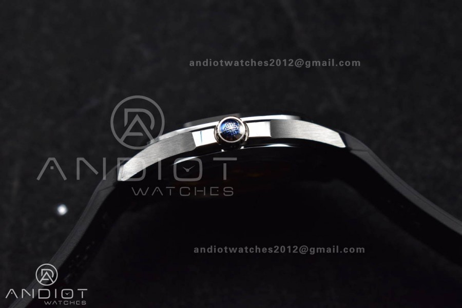 Aquanaut 5167A SS 3KF Best Edition Black Dial on Black Rubber Strap A330 Super Clone V3