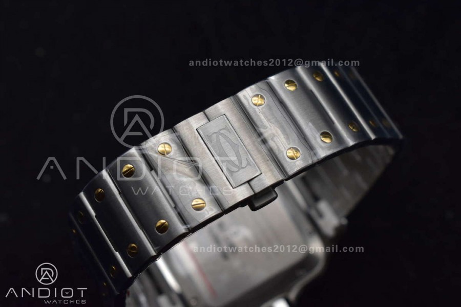 Santos de Cartier 40mm SS/YG BVF 1:1 Best Edition Gray Dial on SS/YG SmartLinks Bracelet MIYOTA 9019