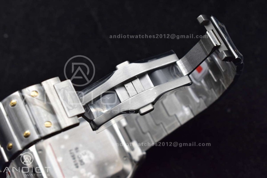 Santos de Cartier 40mm SS/YG BVF 1:1 Best Edition Gray Dial on SS/YG SmartLinks Bracelet MIYOTA 9019