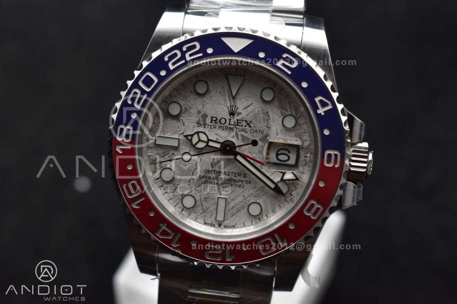 GMT Master II 126719 BLRO Gain Weight Gold Factory 1:1 Best Edition Real Meteorite Dial on Oyster Bracelet VR3285 CHS