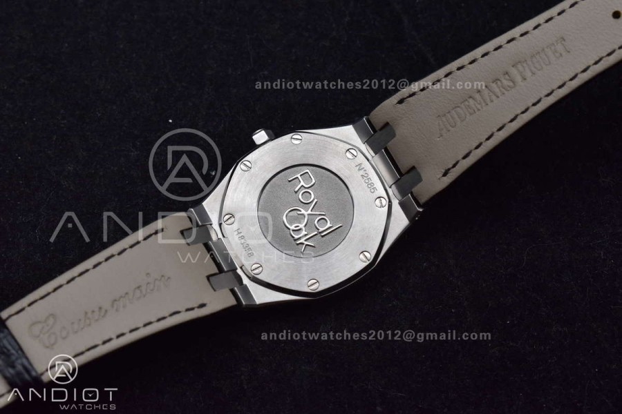 Lady Royal Oak 33mm 67651 SS/Diamond Bezel V7F 1:1 Black Textured Dial On Stainless Strap Ronda Quartz 