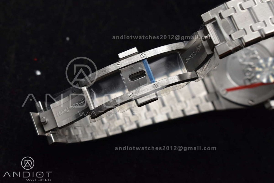 Lady Royal Oak 33mm 67651 SS V7F 1:1 Best Edition Black Textured Dial on SS Bracelet Ronda Quartz to AP Cal.2713
