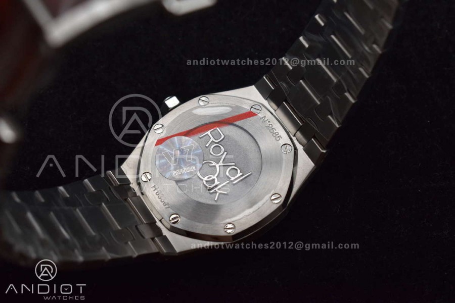Lady Royal Oak 33mm 67651 SS V7F 1:1 Best Edition Black Textured Dial on SS Bracelet Ronda Quartz to AP Cal.2713