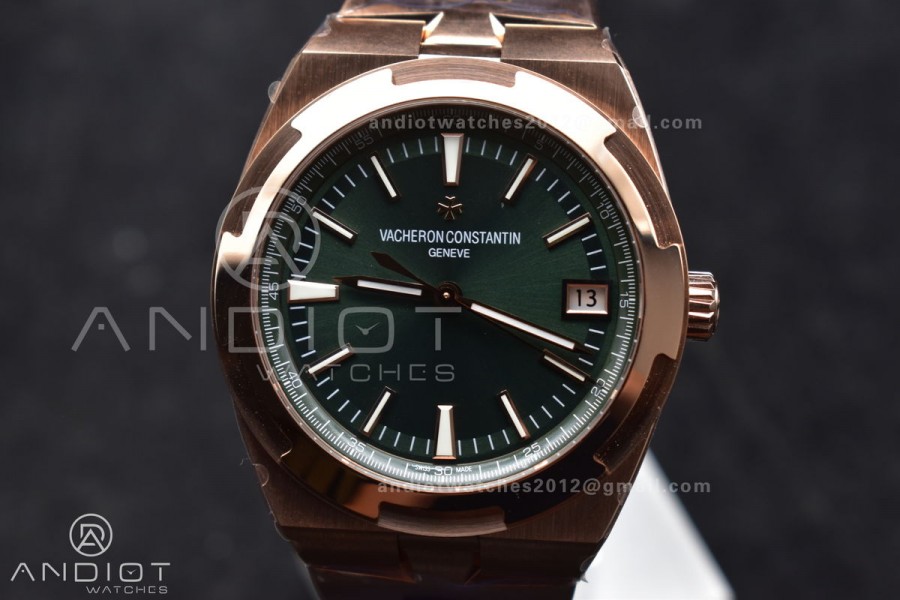 Overseas 4500V RG 8F 1:1 Best Edition Green Dial on RG Bracelet A5100