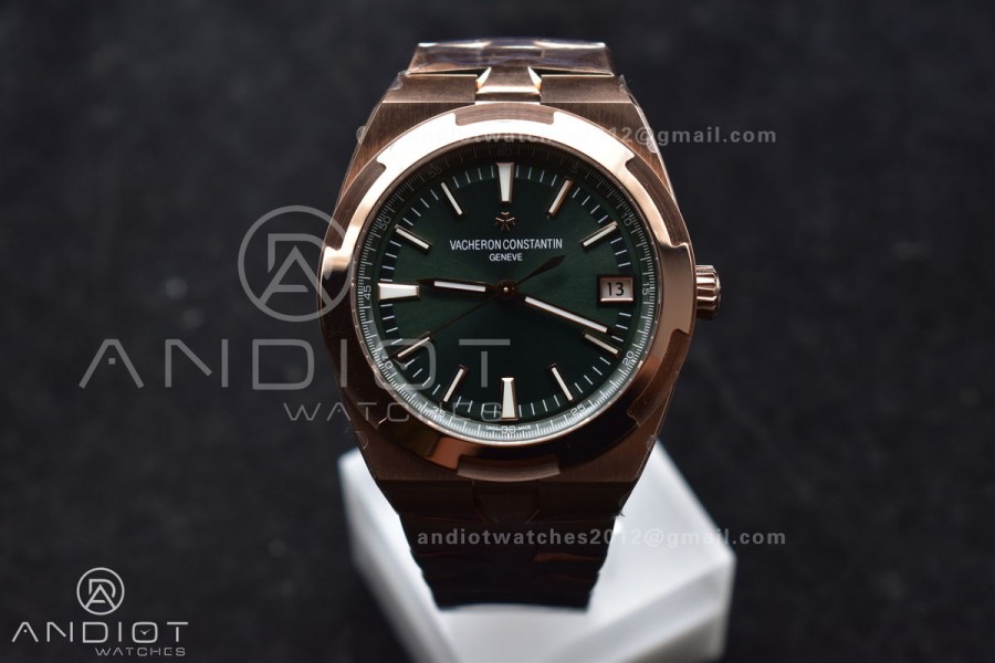 Overseas 4500V RG 8F 1:1 Best Edition Green Dial on RG Bracelet A5100