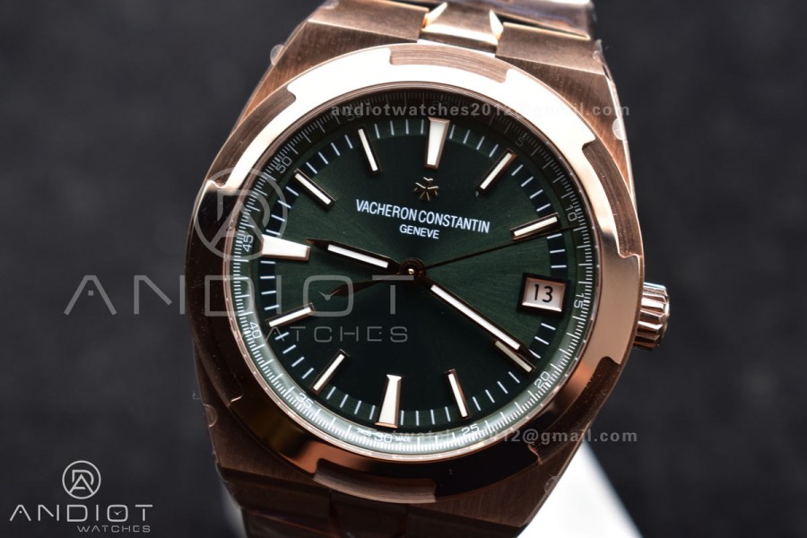 Overseas 4500V RG 8F 1:1 Best Edition Green Dial on RG Bracelet A5100