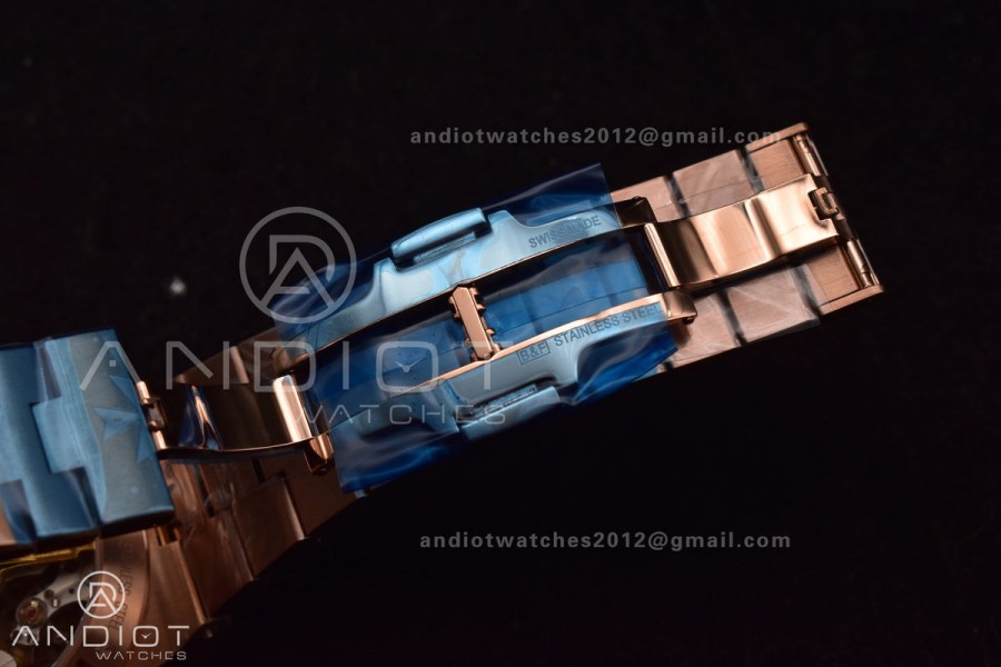 Overseas 5500V Chrono RG 8F 1:1 Best Edition Green Dial on RG Bracelet A5200