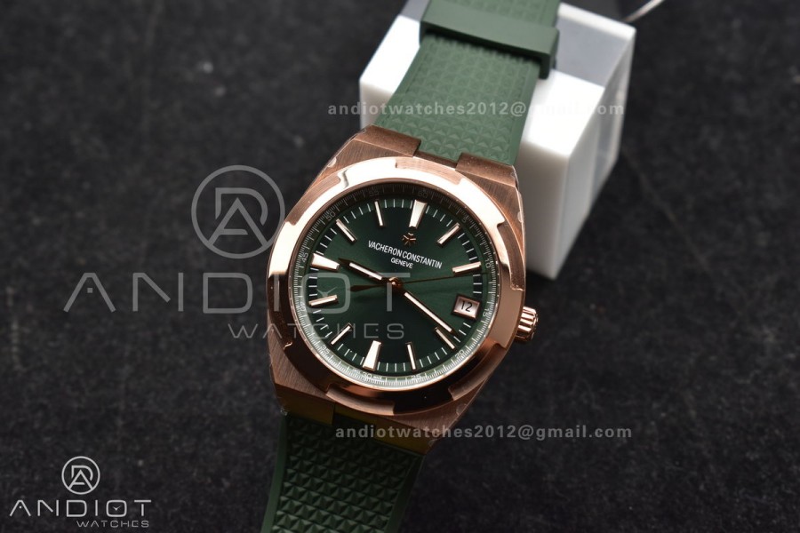 Overseas 4500V RG 8F 1:1 Best Edition Green Dial on Green Rubber Strap A5100
