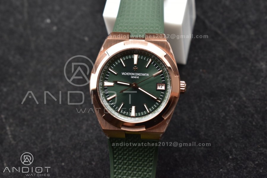 Overseas 4500V RG 8F 1:1 Best Edition Green Dial on Green Rubber Strap A5100