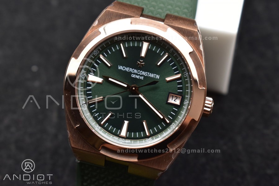 Overseas 4500V RG 8F 1:1 Best Edition Green Dial on Green Rubber Strap A5100