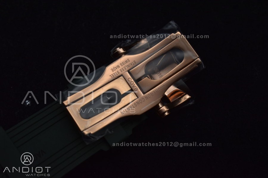 Overseas 4500V RG 8F 1:1 Best Edition Green Dial on Green Rubber Strap A5100
