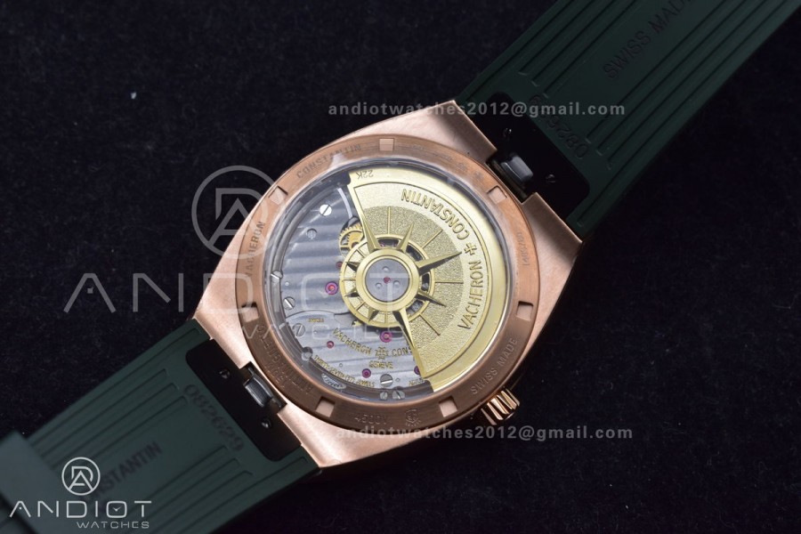 Overseas 4500V RG 8F 1:1 Best Edition Green Dial on Green Rubber Strap A5100