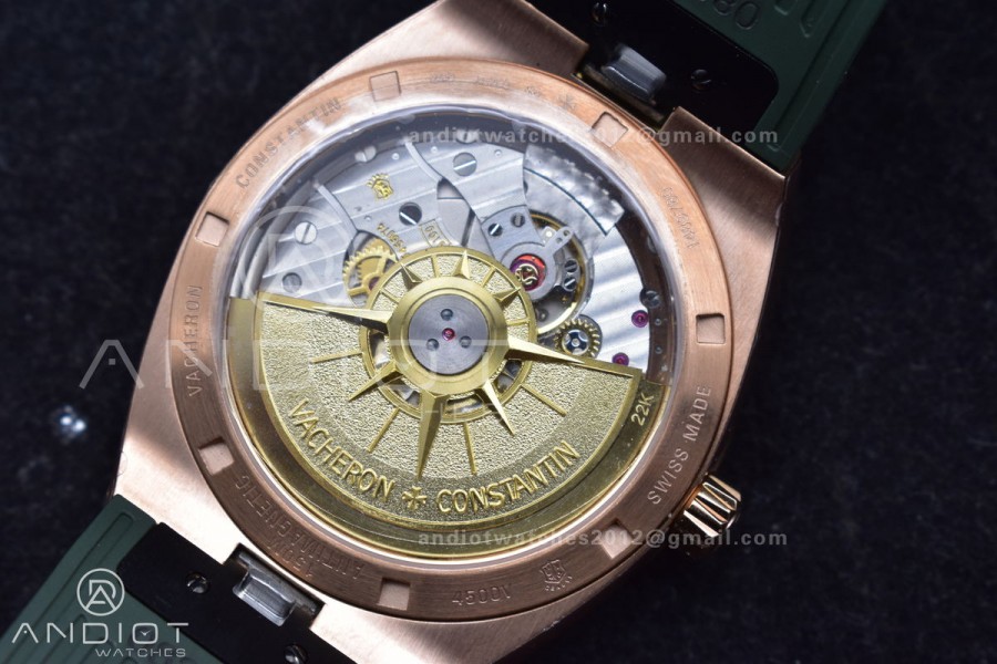 Overseas 4500V RG 8F 1:1 Best Edition Green Dial on Green Rubber Strap A5100