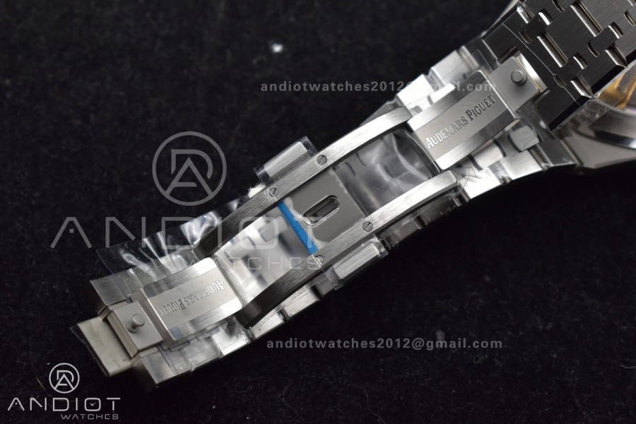 Royal Oak 41mm 15510 "50th Anniversary" SS ZF 1:1 Best Edition Green Textured Dial On SS Bracelet A4302