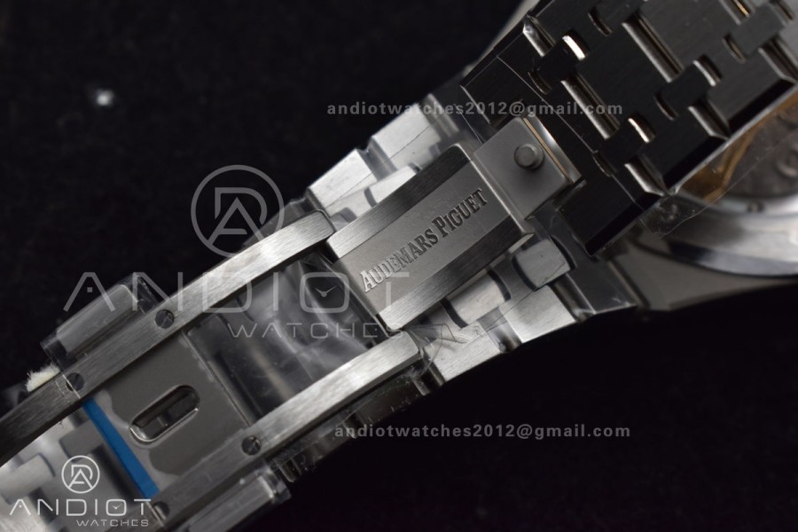 Royal Oak 41mm 15510 "50th Anniversary" SS ZF 1:1 Best Edition Green Textured Dial On SS Bracelet A4302