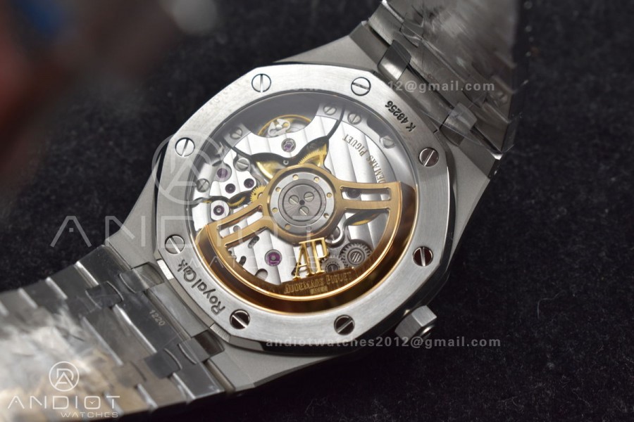 Royal Oak 41mm 15510 "50th Anniversary" SS ZF 1:1 Best Edition Green Textured Dial On SS Bracelet A4302