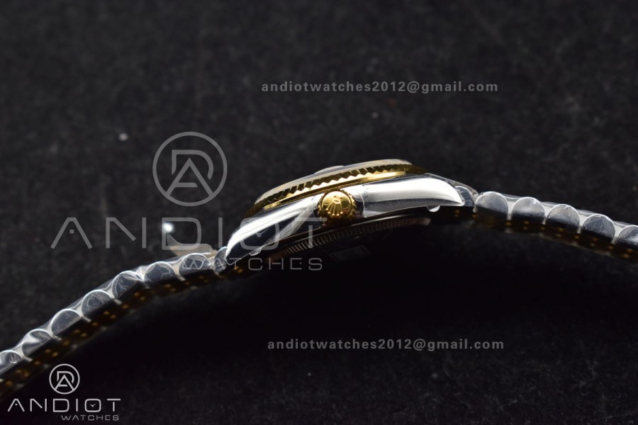 DateJust 31 Ladies 278271 GSF 316L Steel White Dial Roman Markers on YG President Bracelet