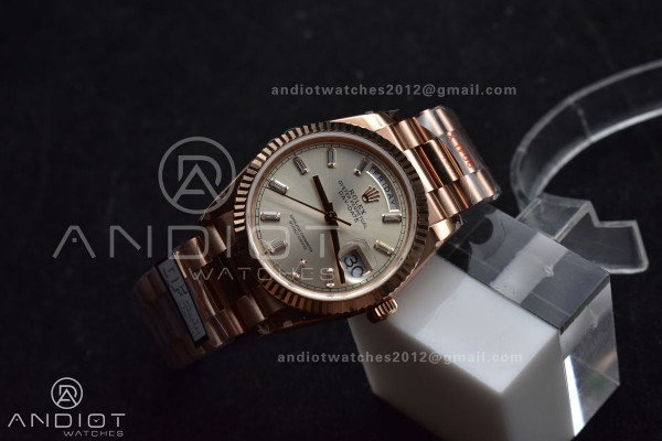 DayDate 36 RG QF Best Edition 904L Steel Silver Di...