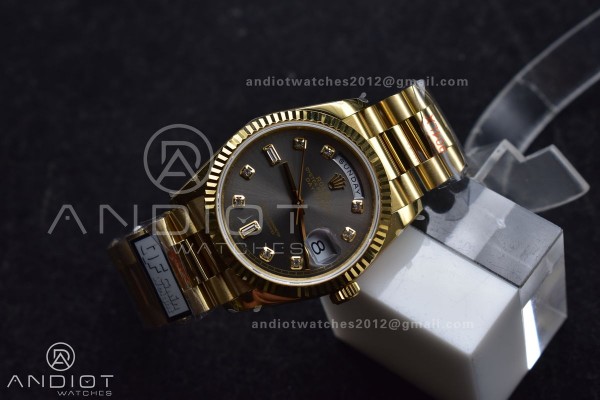 DayDate 36 YG QF Best Edition 904L Steel Grey Dial...