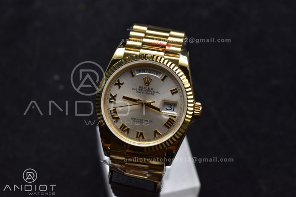 DayDate 36 YG QF Best Edition 904L Steel Silver Di...