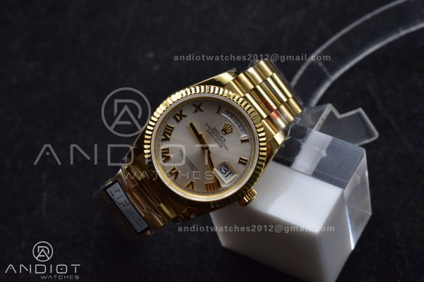 DayDate 36 YG QF Best Edition 904L Steel Silver Di...