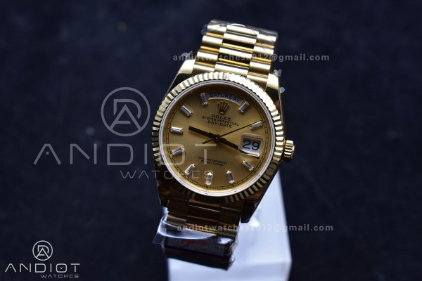 DayDate 36 YG QF Best Edition 904L Steel Gold Dial...