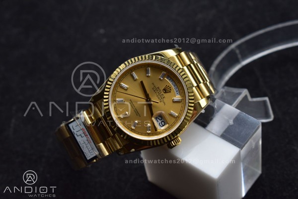 DayDate 36 YG QF Best Edition 904L Steel Gold Dial...