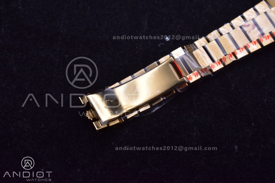 DayDate 36 YG QF Best Edition 904L Steel Gold Dial on President Bracelet vr3255 V5 (Gain Weight)