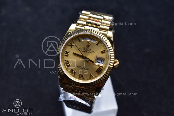 DayDate 36 YG QF Best Edition 904L Steel Gold Dial...
