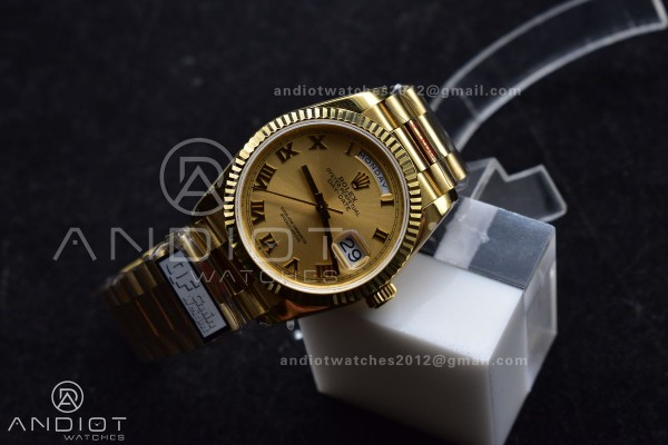 DayDate 36 YG QF Best Edition 904L Steel Gold Dial...