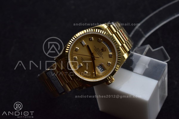 DayDate 36 YG QF Best Edition 904L Steel Gold Dial...