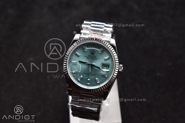 DayDate 36 SS QF Best Edition 904L Steel Light Blu...