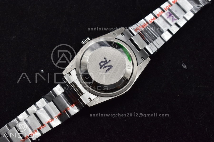 DayDate 36 SS QF Best Edition 904L Steel Light Blue Roman Dial on President Bracelet vr3255 V5 (Gain Weight)