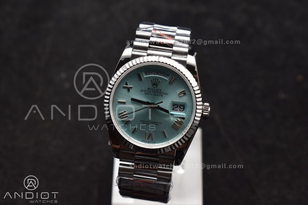 DayDate 36 SS QF Best Edition 904L Steel Light Blu...