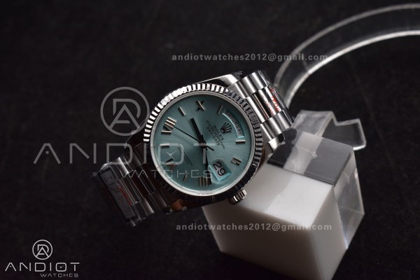 DayDate 36 SS QF Best Edition 904L Steel Light Blu...
