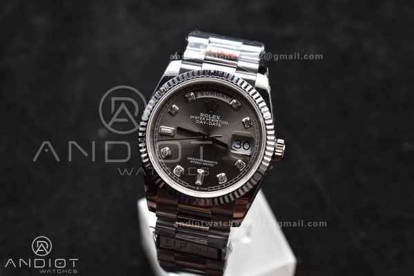 DayDate 36 SS QF Best Edition 904L Steel Grey Diam...