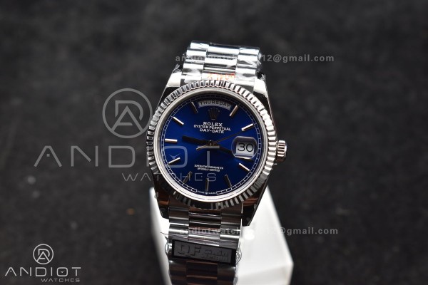 DayDate 36 SS QF Best Edition 904L Steel Blue Dial...