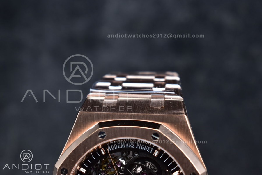 Royal Oak 41mm Openworked 15407OR RG THBF 1:1 Best Edition on RG Bracelet SA3132