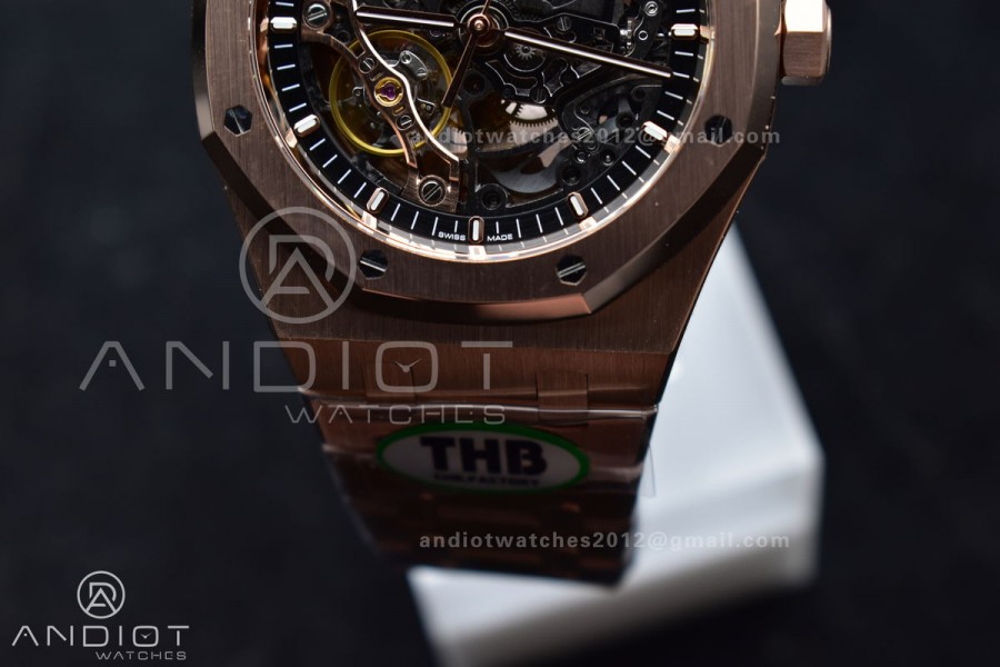 Royal Oak 41mm Openworked 15407OR RG THBF 1:1 Best Edition on RG Bracelet SA3132
